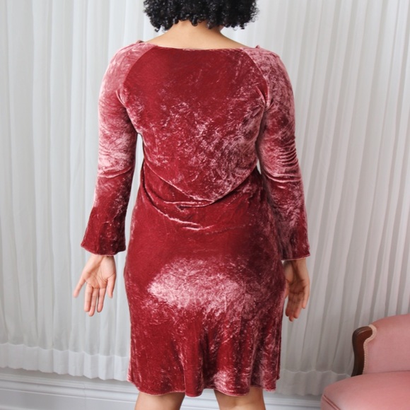 80’s / 90’s Velvet Cowl Neck Dress - Picture 5 of 8